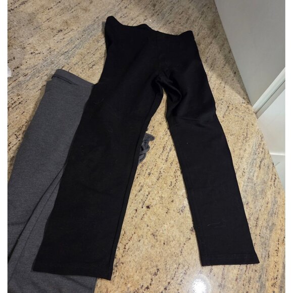Lot of 2 Old Navy Built In Tough Gray Lattice Hem Leggings Youth Girls XL New - Picture 5 of 11